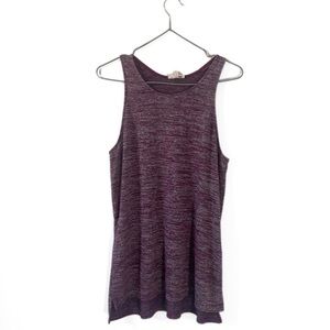 Wilfred Free | Aritzia Pink/Grey Marled Flowy Scoop-Neck Tank Top Size XS